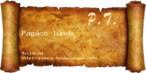 Pagács Tünde névjegykártya