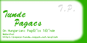 tunde pagacs business card